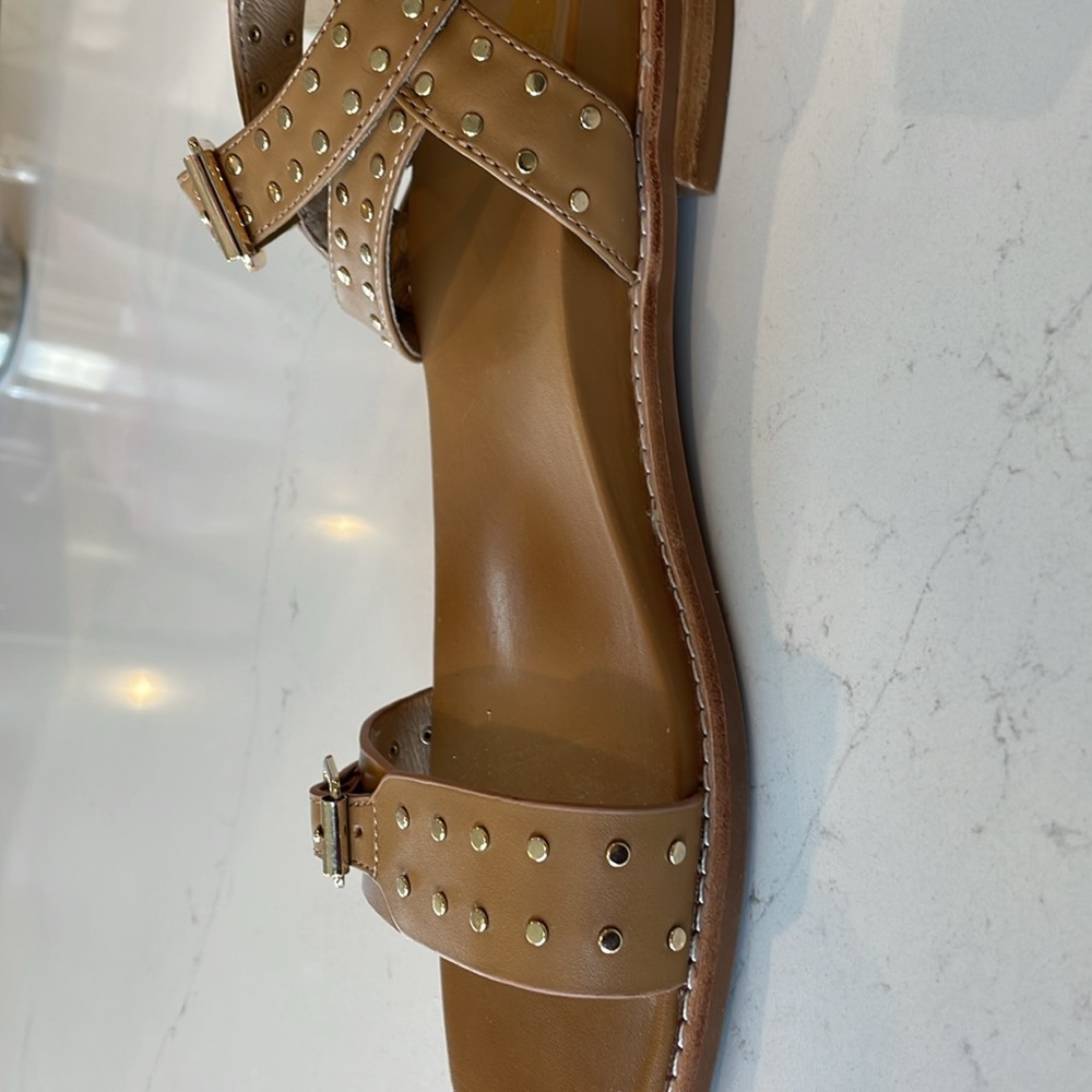 Bared Footwear Studded Tan Leather Sandals - Picture 2 of 6
